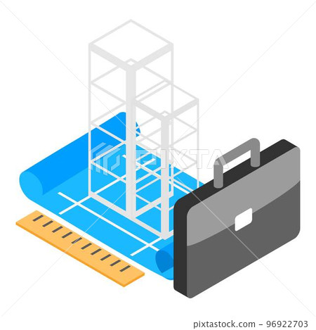 Building project icon. Isometric illustration of building project vector icon for web 96922703