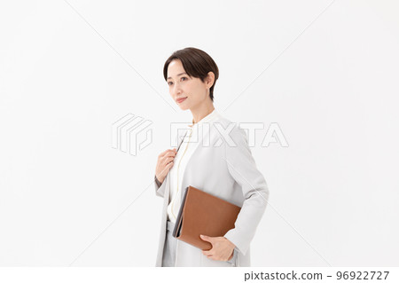 Business woman white background 96922727