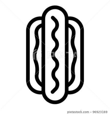 Fast food icon. Outline fast food vector icon for web design isolated on white background 96923169