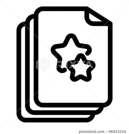 Priority documents icon. Outline priority documents vector icon for web design isolated on white background Priority documents icon. Outline priority documents vector icon for web design isolated on white background 96923258