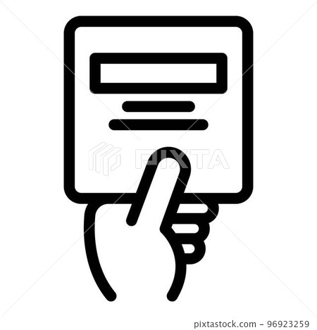 Storage card icon. Outline storage card vector icon for web design isolated on white background 96923259