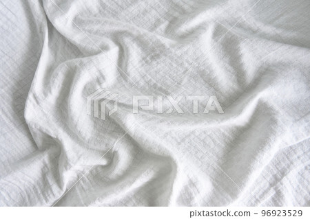 The texture of the wrinkled white fabric The texture of the wrinkled white fabric 96923529