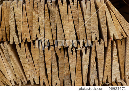 Texture wooden shingles wall. Wooden shingle also known as gont in Ukraine Texture wooden shingles wall. Wooden shingle also known as gont in Ukraine 96923671