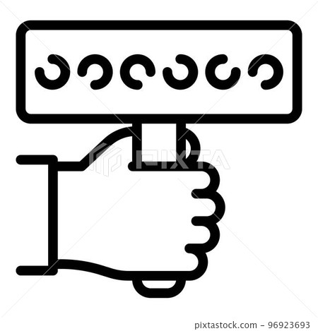 Hitchhiking board icon. Outline hitchhiking board vector icon for web design isolated on white background Hitchhiking board icon. Outline hitchhiking board vector icon for web design isolated on white background 96923693