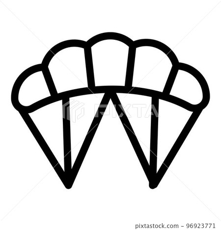 Parachuting icon. Outline parachuting vector icon for web design isolated on white background 96923771