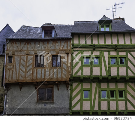 Vintage architecture of Vannes, Brittany, France 96923784