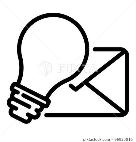 Restructuring mail idea icon. Outline restructuring mail idea vector icon for web design isolated on white background Restructuring mail idea icon. Outline restructuring mail idea vector icon for web design isolated on white background 96923816