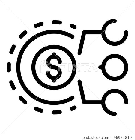 Global restructuring finance icon. Outline global restructuring finance vector icon for web design isolated on white background Global restructuring finance icon. Outline global restructuring finance vector icon for web design isolated on white background 96923819