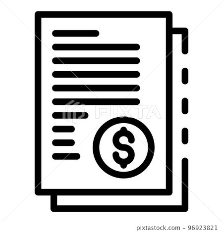 Restructuring money papers icon. Outline restructuring money papers vector icon for web design isolated on white background Restructuring money papers icon. Outline restructuring money papers vector icon for web design isolated on white background 96923821