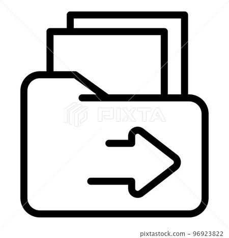 Restructuring folder icon. Outline restructuring folder vector icon for web design isolated on white background 96923822
