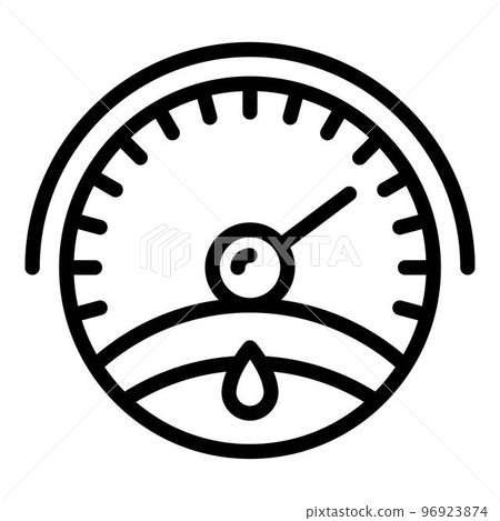 Motor oil gauge icon. Outline motor oil gauge vector icon for web design isolated on white background 96923874