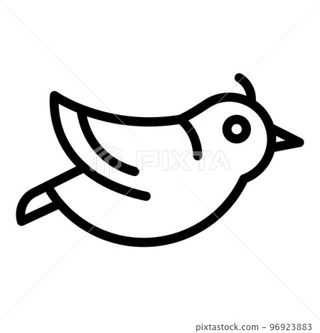 Flying quail icon. Outline flying quail vector icon for web design isolated on white background 96923883