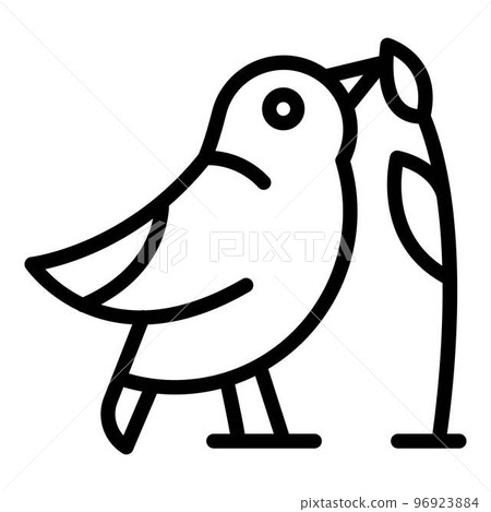 Quail icon. Outline quail vector icon for web design isolated on white background 96923884