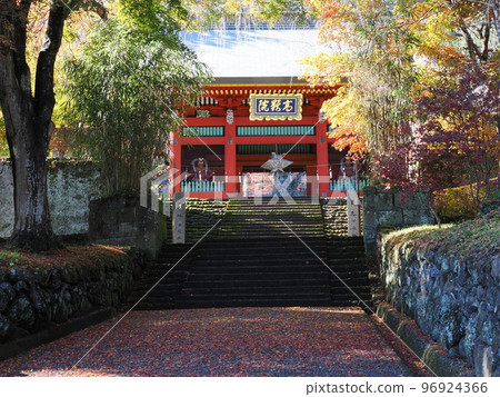 Autumn Myogi Shrine main gate (former Hakuunzan Stone Pagoda Temple Niomon Gate) nationally designated important cultural property Autumn Myogi Shrine main gate (former Hakuunzan Stone Pagoda Temple Niomon Gate) nationally designated important cultural property 96924366