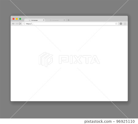 Browser mockup. Web window screen. Internet empty page concept with shadow. Modern window design isolated on gray background Browser mockup. Web window screen. Internet empty page concept with shadow. Modern window design isolated on gray background 96925110