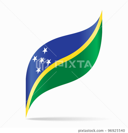 Solomon Islands flag wavy abstract background. Vector illustration. 96925540