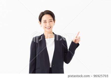 Woman in pointing pose photo material 96925703