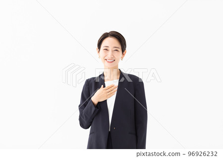 女人在自動姿勢照片素材 96926232