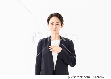 女人在自動姿勢照片素材 96926233