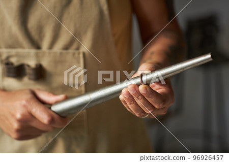 Sizing handmade ring in jewelry workshop Sizing handmade ring in jewelry workshop 96926457