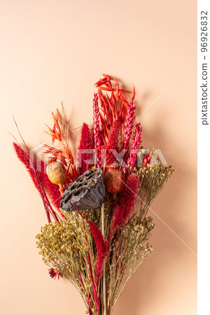 dry flowers on paper background. 96926832