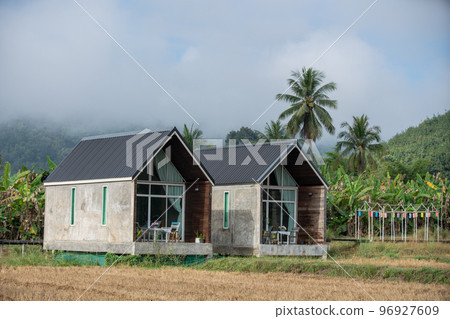 Two-building resort in nature at Nong Khai Province Thailand. Two-building resort in nature at Nong Khai Province Thailand. 96927609