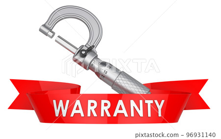 Micrometer warranty concept. 3D rendering 96931140