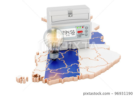 Electric energy consumption in Finland, 3D rendering Electric energy consumption in Finland, 3D rendering 96931190