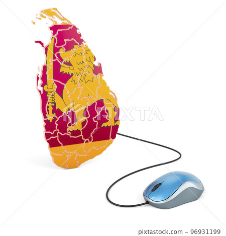 Internet network in Sri Lanka concept. 3D rendering 96931199