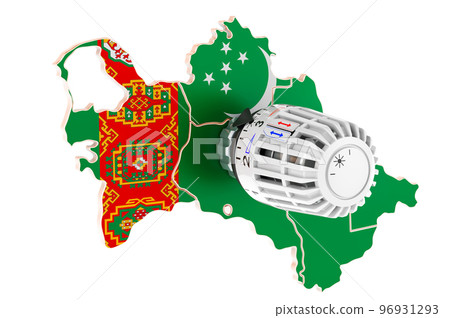 Saving heating consumption in Turkmenistan, 3D rendering Saving heating consumption in Turkmenistan, 3D rendering 96931293