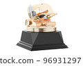 Slicing machine golden award concept. 3D rendering 96931297