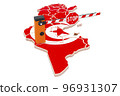Border in Tunisia. Customs and border protection concept. 3D rendering 96931307