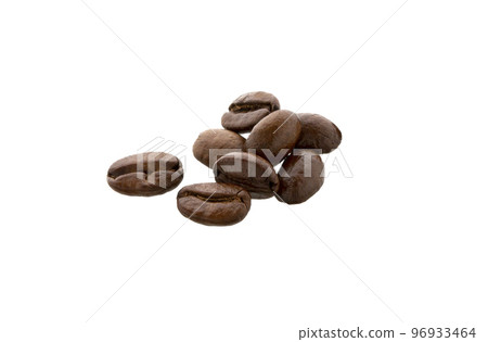 roasted coffee bean  on white. 96933464