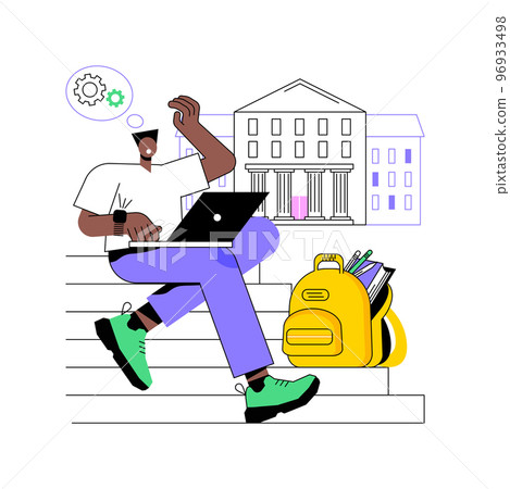 Study on the way isolated cartoon vector illustrations. Confused guy tries to learn his homework at the last moment, prepare for classes, educational process, student lifestyle vector cartoon. Study on the way isolated cartoon vector illustrations. Confused guy tries to learn his homework at the last moment, prepare for classes, educational process, student lifestyle vector cartoon. 96933498