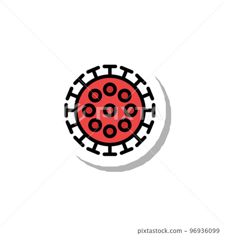 mini sticker medical icon virus mini sticker medical icon virus 96936099
