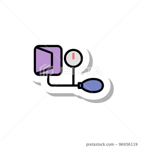 mini sticker medical icon sphygmomanometer mini sticker medical icon sphygmomanometer 96936119