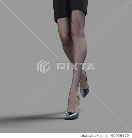 Beautiful legs of a woman wearing stockings perming3DCG illustration material Beautiful legs of a woman wearing stockings perming3DCG illustration material 96936530