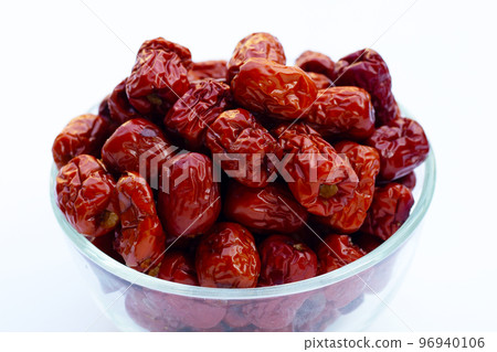 Chinese jujubes isolated on white background. Chinese jujubes isolated on white background. 96940106