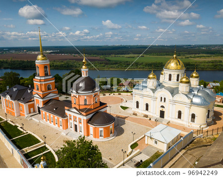 Aerial view of Nikitsky monastery at city Kashira. Russia Aerial view of Nikitsky monastery at city Kashira. Russia 96942249