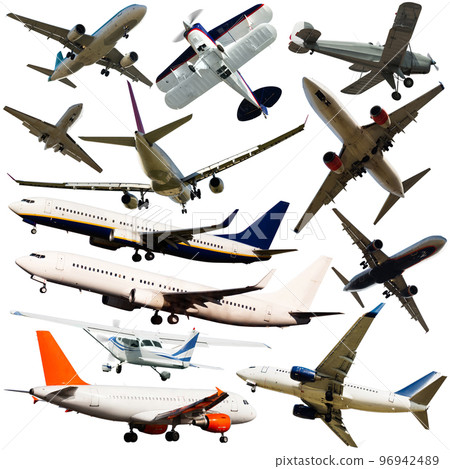 Passenger airplanes isolated on white Passenger airplanes isolated on white 96942489