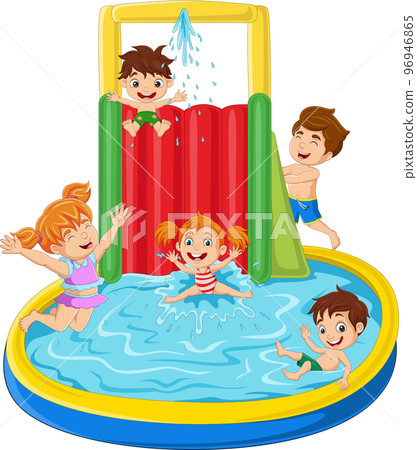 Children playing in water park Children playing in water park 96946865