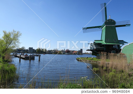 Dutch windmill village Zaanse Schans Dutch windmill village Zaanse Schans 96948084