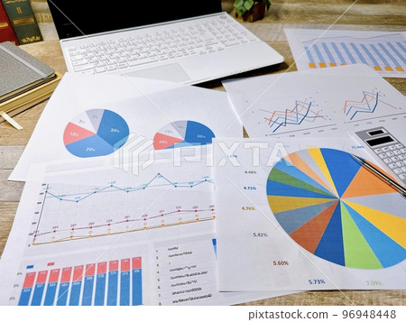 企業形像圖表和個人計算機 96948448