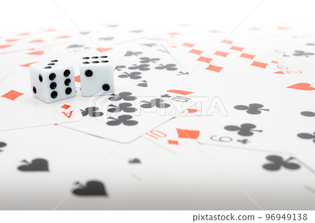 playing cards and dice 96949138