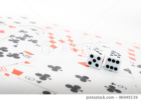 playing cards and dice playing cards and dice 96949139