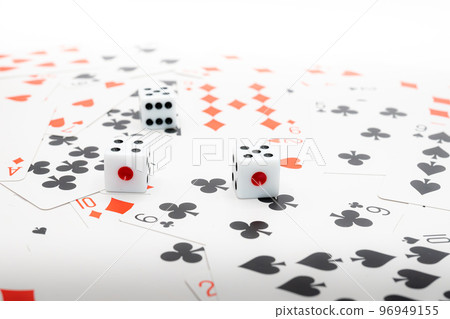 playing cards and dice 96949155