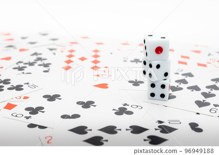 playing cards and dice 96949188
