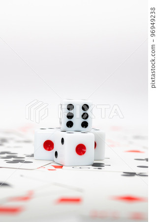 playing cards and dice 96949238