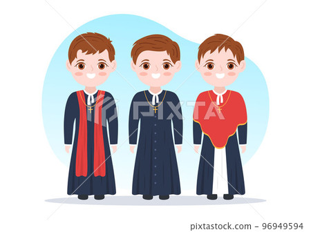 Lutheran Pastor or Protestant Christian Religious Leader Investing in Flat Cute Cartoon Hand Drawn Template Illustration Lutheran Pastor or Protestant Christian Religious Leader Investing in Flat Cute Cartoon Hand Drawn Template Illustration 96949594