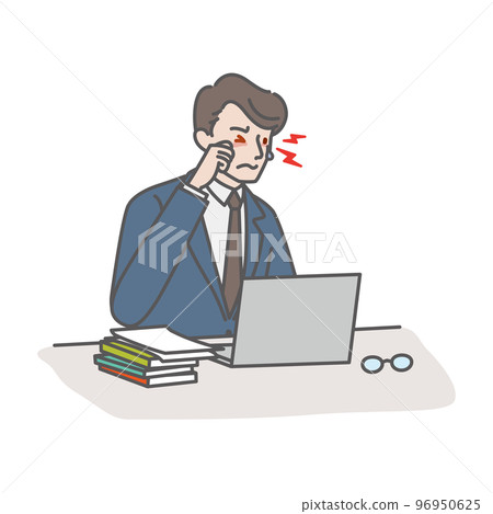 A young man with dry eyes whose eyes are dry and itchy A young man with dry eyes whose eyes are dry and itchy 96950625